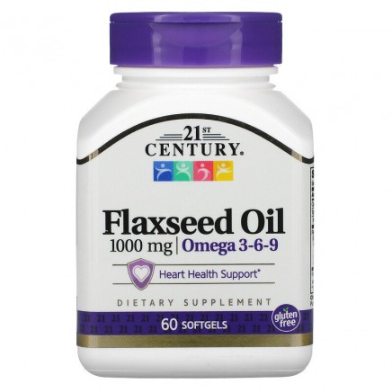 Ленено Масло (FlaxSeed Oil) 60/120 гел-капсули | 21st Century