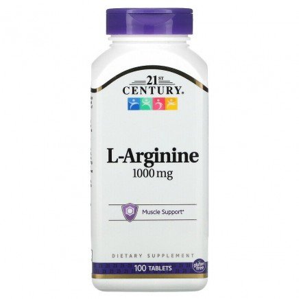 Аргинин (L-arginine) 1000 мг 100 таблетки Топ Цена | 21st Century