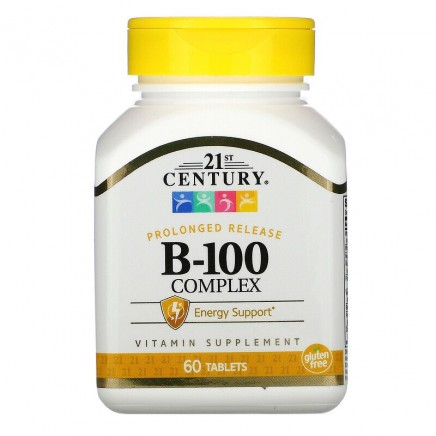 Витамини Б-100 Комплекс 60 таблетки с удължено освобождаване | 21st Century
