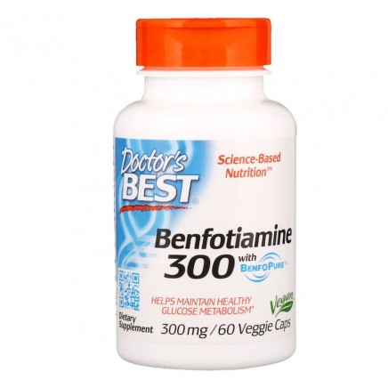 Бенфотиамин Benfotiamine капсули 300 мг | Doctor's Best