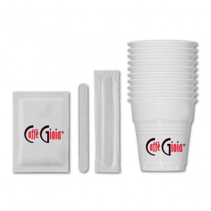 Caffe Gioia Чаши, бъркалки и захар /комплект/ по 150 бр. Цена Аксесоари