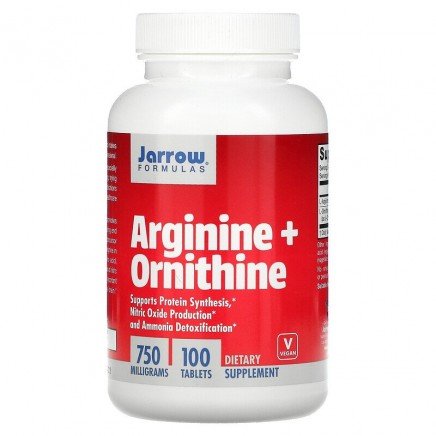 Л-аргинин + Л-орнитин 100 таблетки Цена | Jarrow Formulas
