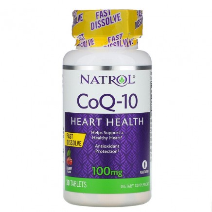 Коензим Q10 100 мг 30 таблетки Fast Dissolve Цена | Natrol