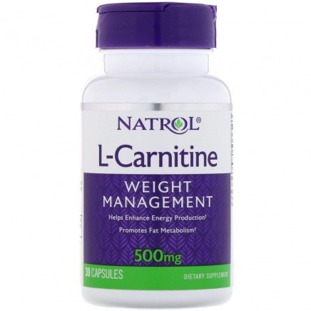 L-Carnitine (Л-Карнитин) 500 мг 30 капсули Цена | Natrol