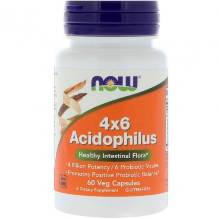 Ацидофилус (Acidophilus) 4X6 60 капсули Цена | Now Foods