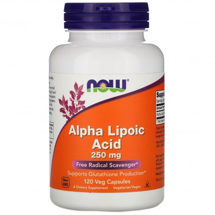 Alpha Lipoic Acid 250 мг капсули Цена | Now Foods