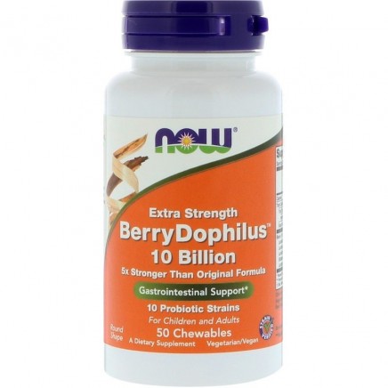 Пробиотик за деца BerryDophilus 50 таблетки Цена | Now Foods