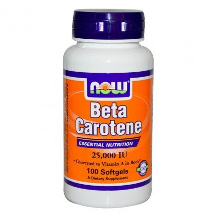 Beta Carotene (Бета Каротин) 25,000 IU 100 дражета Цена | Now Foods