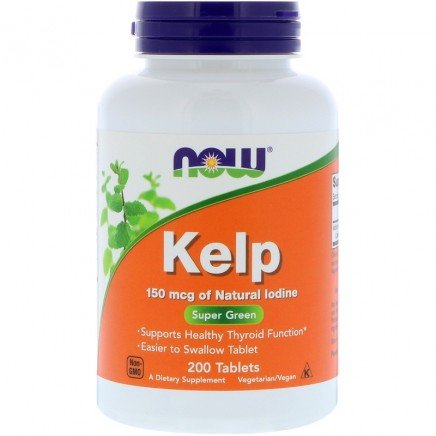 Kelp (Йод) 150 мкг Цена 200 таблетки Now Foods