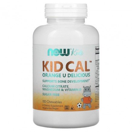 Калций за деца Kid Cal дъвчащи таблетки | Now Foods