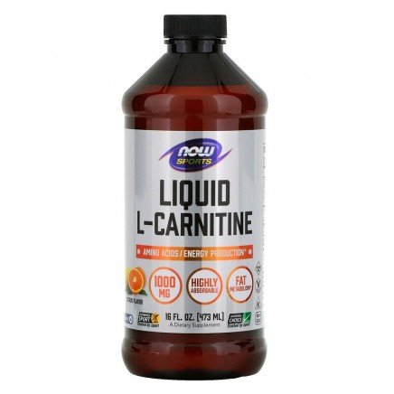 Течен Л-карнитин (l-carnitine) 1000 мг 473 мл | Now Foods