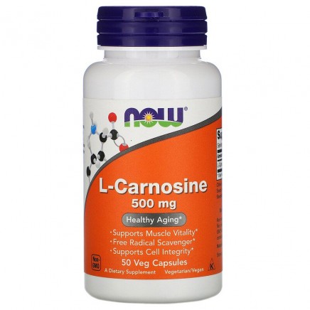 L-Carnosine (Карнозин) 500 мг 50 капсули Топ Цена | Now Foods