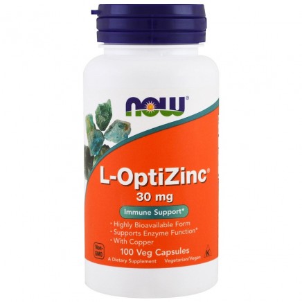 L-Оптицинк Цена 30 мг 100 капсули | Now Foods