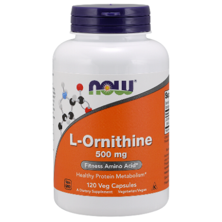 Орнитин (L-Ornithine) 120 капсули | Now Foods | Цена