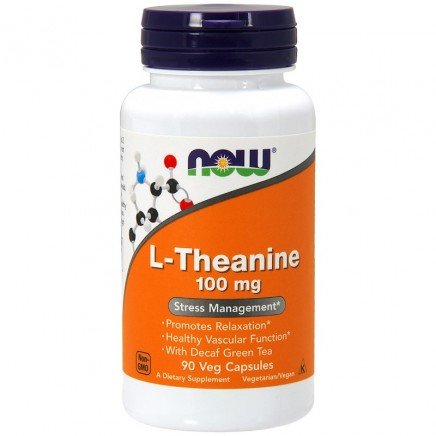 Теанин L-theanine 100 мг 90 капсули | Now Foods | Цена
