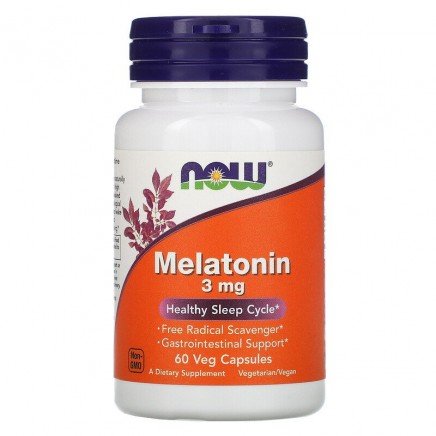 Мелатонин (Melatonin) 3 мг 60 капсули | Now Foods | Цена