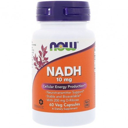 NADH + Рибоза (Ribose) 60 капсули Цена | Now Foods
