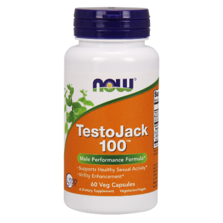 TestoJack 100 (Есктракт от Дългия Джак) 60 капсули | Now Foods