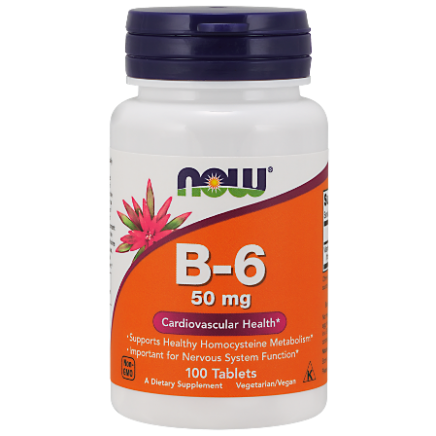 Витамин B-6 (Pyridoxine) 50 мг таблетки Цена | Now Foods