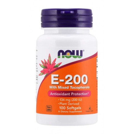 Витамин E-200 IU MT 100 дражета топ Цена | Now Foods