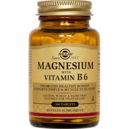 Магнезий + Витамин В6 100 таблетки Топ Цена | Solgar