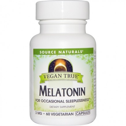 Vegan True Мелатонин 3 мг 60 капсули Цена Source Naturals