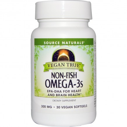 Vegan Truе Omega-3s 300 мг гел-капсули Цена Source Naturals